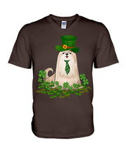 Load image into Gallery viewer, Shih Tzu With Green Tie St Patrick's Day Gift For Dog Lovers Guys V-Neck
