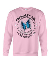 Load image into Gallery viewer, Blue Butterfly Gift For Angel Grandma Your Wings Were Ready Sweatshirt
