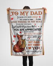 Load image into Gallery viewer, Fox You Are Appreciated Daughter Daughter Gift For Dad Fleece Blanket
