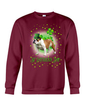 Load image into Gallery viewer, Bulldog Leprechaun Clover St Patrick's Day Gift For Dog Lovers Sweatshirt
