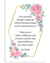 Load image into Gallery viewer, Social Worker What You Do Makes A Difference Pink Flower Vertical Poster

