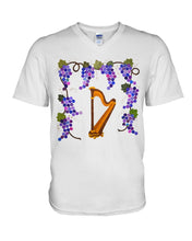 Load image into Gallery viewer, Grape Harp Music For Mom Printed Mug Guys V-Neck
