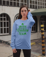 Load image into Gallery viewer, Irsih Drinking Team Green Shamrock St Patrick's Day Unisex Long Sleeve

