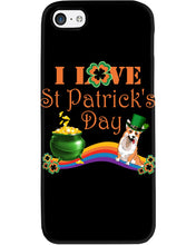 Load image into Gallery viewer, Corgi Sitting On Rainbow I Love St Patrick's Day Gift For Dog Lovers Phone case
