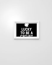 Load image into Gallery viewer, Lucky To Be A Biker Pilot Clover St Patrick's Day Gift Horizontal Poster
