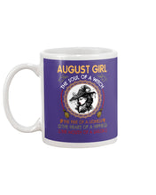 Load image into Gallery viewer, Birthday Gift For August Girl The Soul Of A Witch Mug
