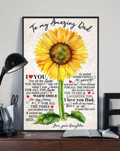 Load image into Gallery viewer, Sunflower Daughter Gift For Dad You Picked Me Up Vertical Poster
