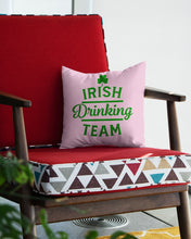 Load image into Gallery viewer, Irsih Drinking Team Green Shamrock St Patrick's Day Pillow Cover
