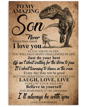 Load image into Gallery viewer, Momma Gift For Son T Rex Just Do Your Best Vertical Poster
