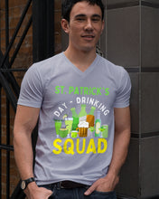 Load image into Gallery viewer, Happy St. Patrick's Day Printed Mug Drinking Squad 2021 Irish Shamrock Guys V-Neck
