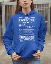 Load image into Gallery viewer, I Am A Proud Wife Of An Irish Husband Gift For Family Hoodie
