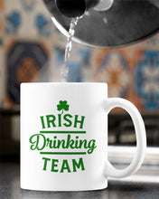 Load image into Gallery viewer, Irsih Drinking Team Green Shamrock St Patrick's Day Mug
