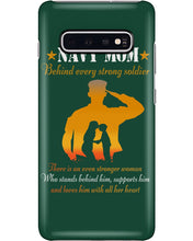 Load image into Gallery viewer, Son Gift For Navy Mom Behind Every Strong Soldier Phone case
