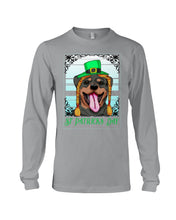 Load image into Gallery viewer, Funny Rottweiler With Green Top Hat St Patrick's Day Gift For Dog Lovers Unisex Long Sleeve
