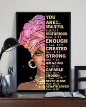 Load image into Gallery viewer, African Woman You Are Beautiful Created Vertical Poster
