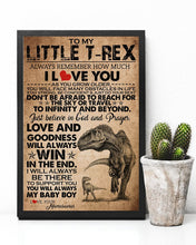Load image into Gallery viewer, How Much I Love You T Rex Mom Gift For Son Vertical Poster
