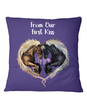 Load image into Gallery viewer, Horses From Our First Kiss Custom Name Gift For Girlfriend Pillow Cover

