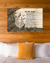 Load image into Gallery viewer, Custom Name Gift For Husband Camo Deer The Gift Of You Horizontal Poster
