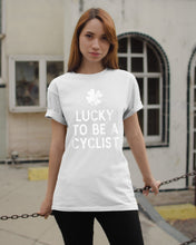 Load image into Gallery viewer, Lucky To Be A Biker Pilot Clover St Patrick's Day Gift Guys Tee
