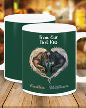 Load image into Gallery viewer, Horses From Our First Kiss Custom Name Gift For Girlfriend Mug
