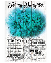 Load image into Gallery viewer, How Much I Love You Blue Tree Mom Gift For Daughter Vertical Poster
