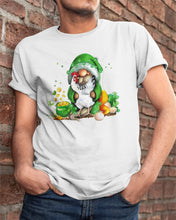 Load image into Gallery viewer, Gnome Pot Of Gold Shamrock St. Patrick's Day Printed Mug Guys Tee
