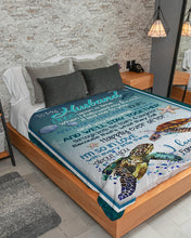 Load image into Gallery viewer, Seashell And Turtles We'll Stay Together Gift For Husband Sherpa Blanket
