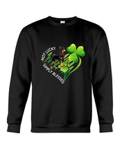 Load image into Gallery viewer, Doberman Not Lucky Simply Blessed Clover St Patrick's Day Gift For Dog Lovers Sweatshirt
