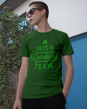 Load image into Gallery viewer, Irsih Drinking Team Green Shamrock St Patrick's Day Guys Tee
