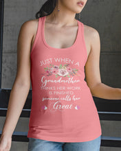 Load image into Gallery viewer, Just When A Grandmother Thinks Her Work Is Finished Ladies Flowy Tank
