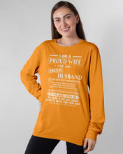 Load image into Gallery viewer, I Am A Proud Wife Of An Irish Husband Gift For Family Unisex Long Sleeve
