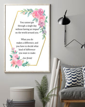 Load image into Gallery viewer, Social Worker What You Do Makes A Difference Pink Flower Vertical Poster
