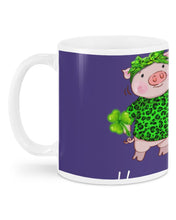 Load image into Gallery viewer, Pig Wear Plaid Shirt And Top Hat St Patrick's Day Gift Mug
