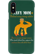 Load image into Gallery viewer, Son Gift For Navy Mom Behind Every Strong Soldier Phone case
