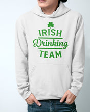 Load image into Gallery viewer, Irsih Drinking Team Green Shamrock St Patrick's Day Hoodie
