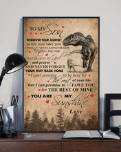 Load image into Gallery viewer, Enjoy The Ride T Rex Mom Gift For Son Vertical Poster
