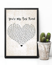 Load image into Gallery viewer, You Are My Best Friend Heart Shaped Gift For Lover Vertical Poster
