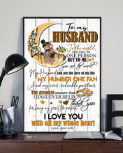 Load image into Gallery viewer, Owl On Waning Moon My Number One Fan Gift For Husband Vertical Poster
