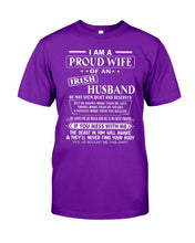 Load image into Gallery viewer, I Am A Proud Wife Of An Irish Husband Gift For Family Guys Tee
